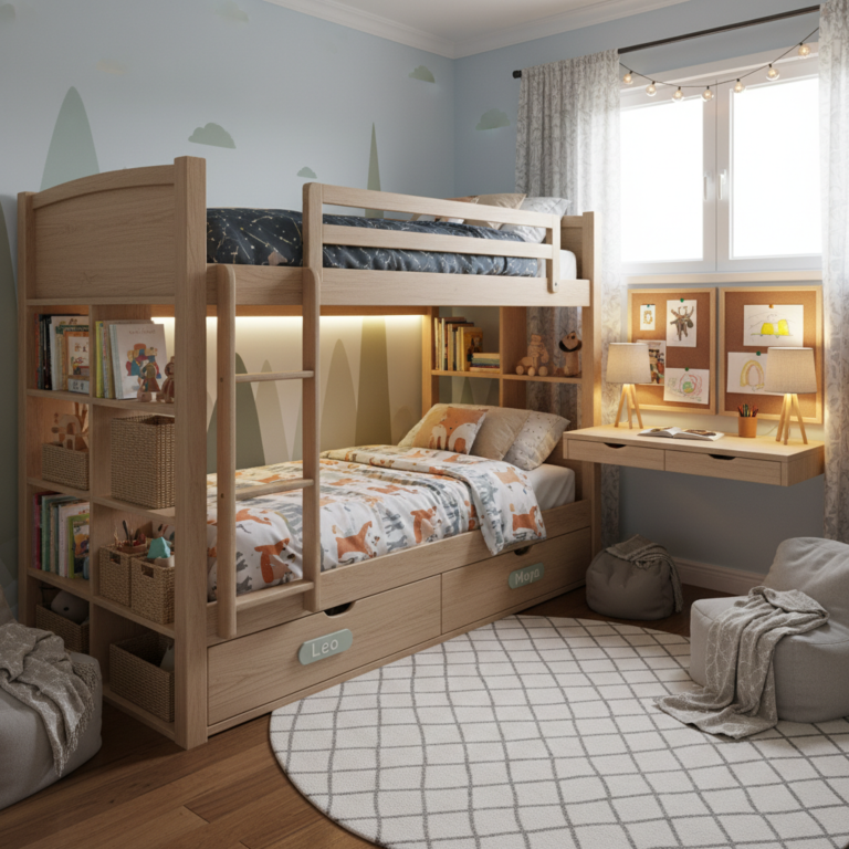 30 Small Shared Bedroom Ideas That Work for Two Kids