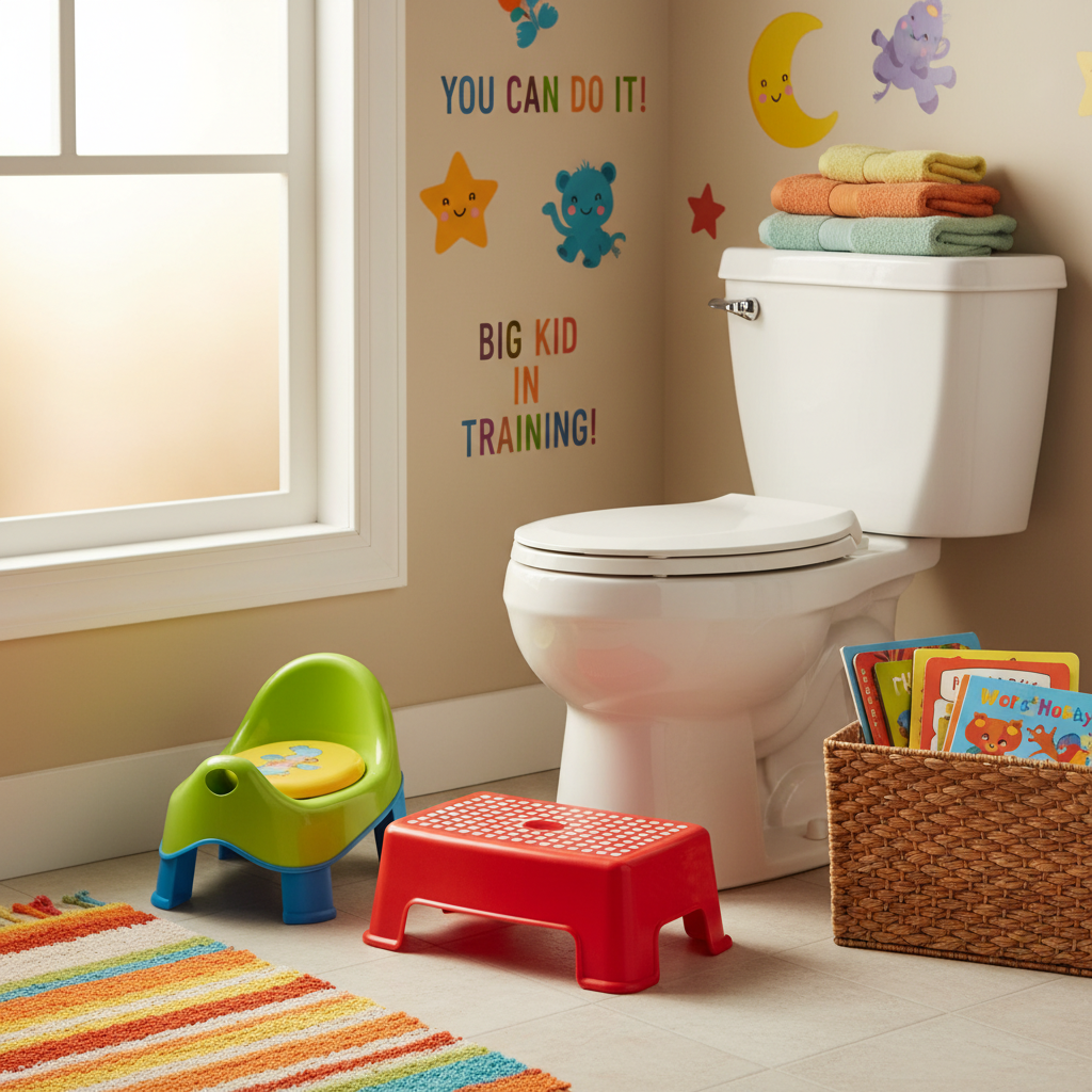 How to Set Up a Toddler Toilet Learning Space at Home